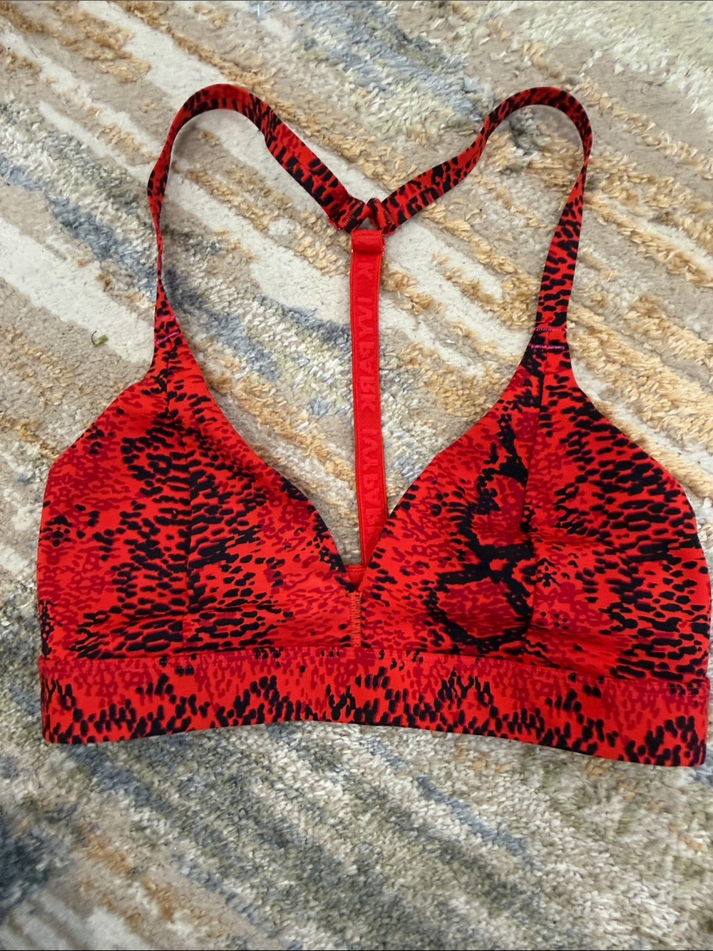 adidas x IVY PARK Red Snakeskin Racerback Sports Bra – Size Small